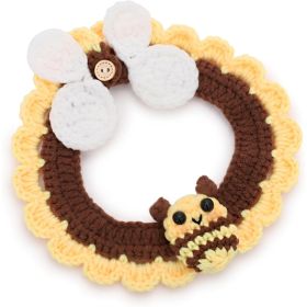 Adjustable Pet Bandana Scarf, Bee 10in For 2kg Cats