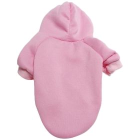 Pet Sweatshirt With Hoodie; Machine Washable Sweater For Dogs Puppies Sweater Clothes Apparel (Color: Pink, size: m)
